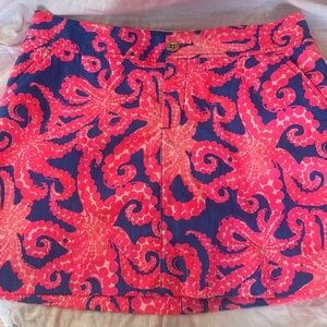 Lilly Pulitzer Pink and Blue Octopus Skort